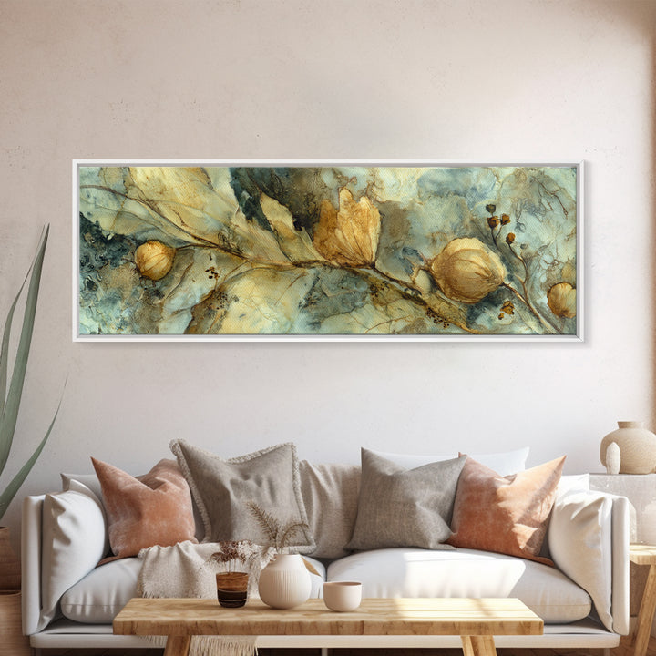 Blue Enamel Pitcher Framed Canvas Print, Farmhouse Art, Farmhouse Decor, Oil Painting, Harvest, Digital Wall Art, FAR-3x1-56