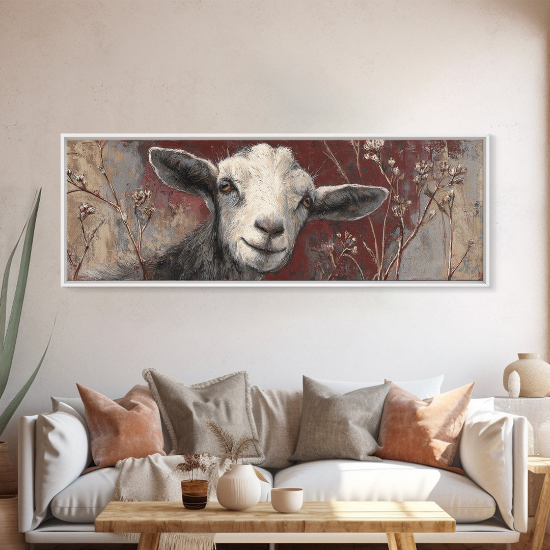 Farm Dog Lying Beside Weathered Boots Framed Canvas Print, Farmhouse Art, Farmhouse Wall Art, Farmhouse Decor, Harvest, FAR-3x1-73