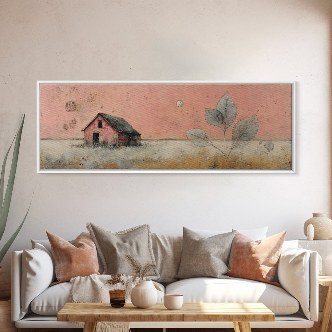 Windmill Silhouette at Sunset Framed Canvas Print, Farmhouse Art, Farmhouse Wall Decor, Farmhouse Decor, Fine Art, Harvest, FAR-3x1-81