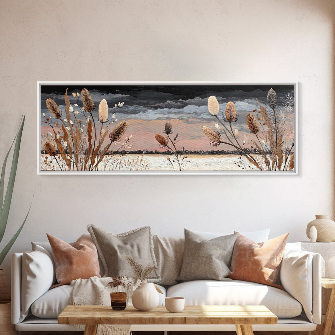 Wheat Bundle Tied Canvas Print, Farmhouse Art, Botanical Prints, Farmhouse Decor, Fine Art, Harvest, Statement Artwork, FAR-3x1-98