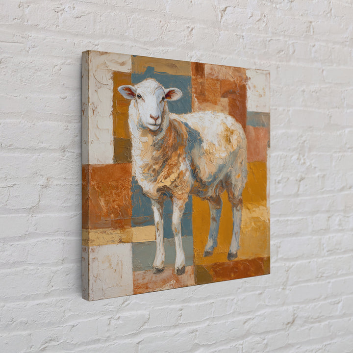Pastoral Sheep in Rolling Countryside Framed Canvas Print, French Country Art, Floral Wall Art, Farmhouse Decor, Country, FCA-1x1-62