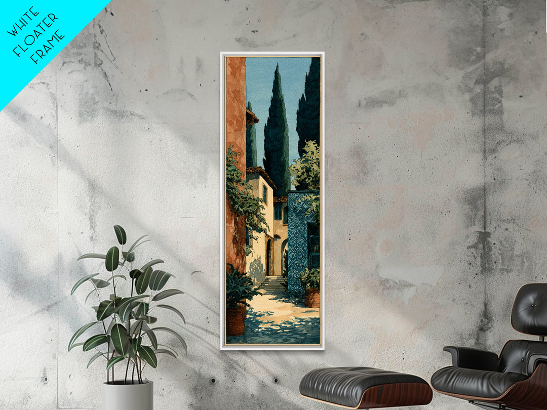 Country Lane Lined Canvas Print, French Country Art, Farmhouse Wall Art, Farmhouse Decor, Abstract Art, Country, Boho Decor, FCA-1x3-35