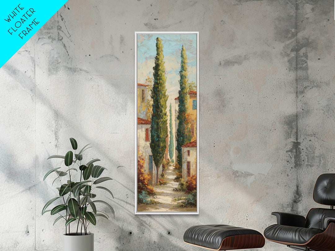 Country Lane Lined Canvas Print, French Country Art, Statement Artwork, Farmhouse Decor, Fine Art, Country, Digital Art, FCA-1x3-59