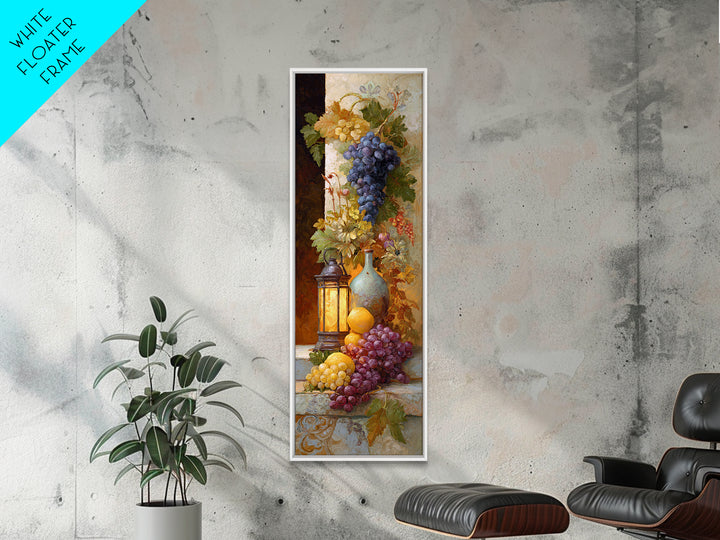Grapes and Wine Still Life Canvas Print, French Country Art, Digital Download Art, Farmhouse Decor, Fine Art, Country, FCA-1x3-93