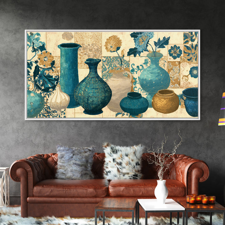 French Script Flourishes Without Readable Text Canvas Print, French Country Art, Landscape Wall Art, Farmhouse Decor, Country, FCA-2x1-38