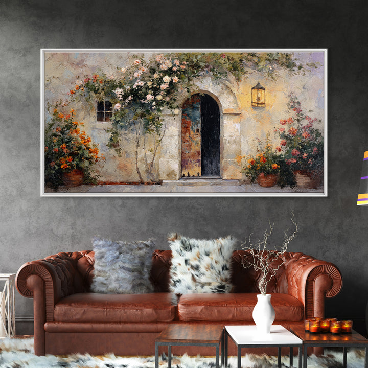 Rustic Door Covered Canvas Print, French Country Art, Statement Artwork, Farmhouse Decor, Fine Art, Country, Digital Art, FCA-2x1-61
