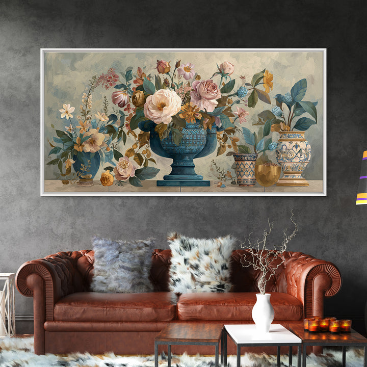 Ch Teau Garden Urn Canvas Print, French Country Art, Printable Art, Farmhouse Decor, Watercolor Art, Country, Eclectic Wall Art, FCA-2x1-63