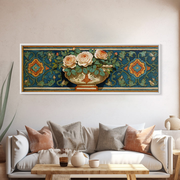 Ch Teau Garden Urn Canvas Print, French Country Art, Wall Decor, Farmhouse Decor, Oil Painting, Country, Contemporary Art, FCA-3x1-35