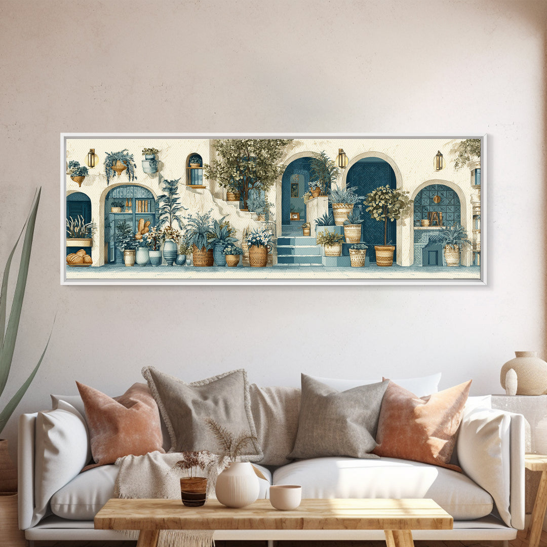 French Market Basket Canvas Print, French Country Art, Landscape Painting, Farmhouse Decor, Fine Art, Country, Neutral Decor, FCA-3x1-95