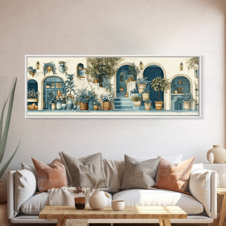 French Market Basket Canvas Print, French Country Art, Landscape Painting, Farmhouse Decor, Fine Art, Country, Neutral Decor, FCA-3x1-95