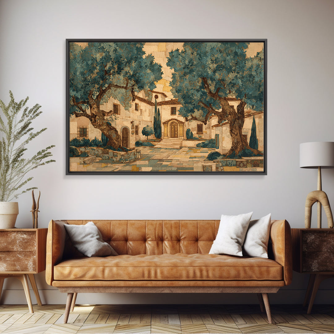 Sunlit Provence Olive Grove Canvas Print, French Country Art, Original Painting, Farmhouse Decor, Country, Coastal Wall Art, FCA-3x2-33