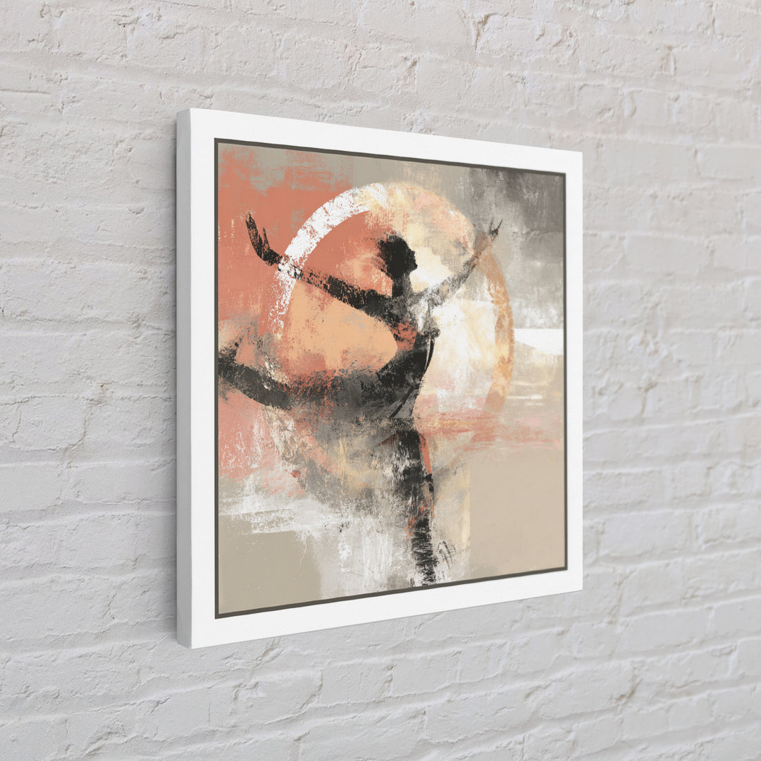 Abstract Human Figure Canvas Print, Fitness Studio Art, Gym Wall Decor, Gym Decor, Fine Art, Motion, Yoga Room Decor, FSA-1x1-26