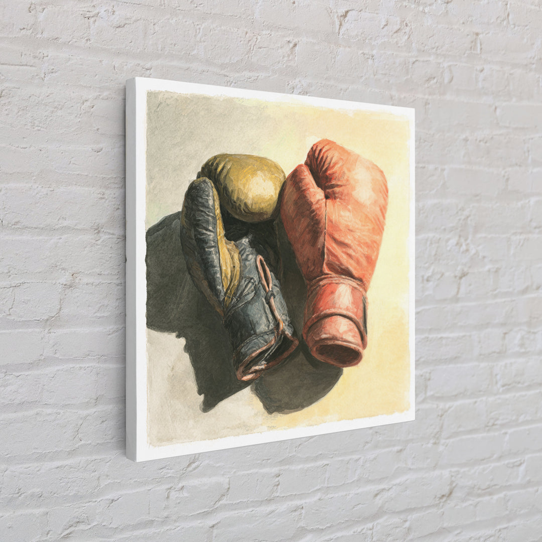 Boxing Gloves Still Life Framed Canvas Print, Fitness Studio Art, Gym Poster, Gym Decor, Fine Art, Motion, Modern Decor, FSA-1x1-29
