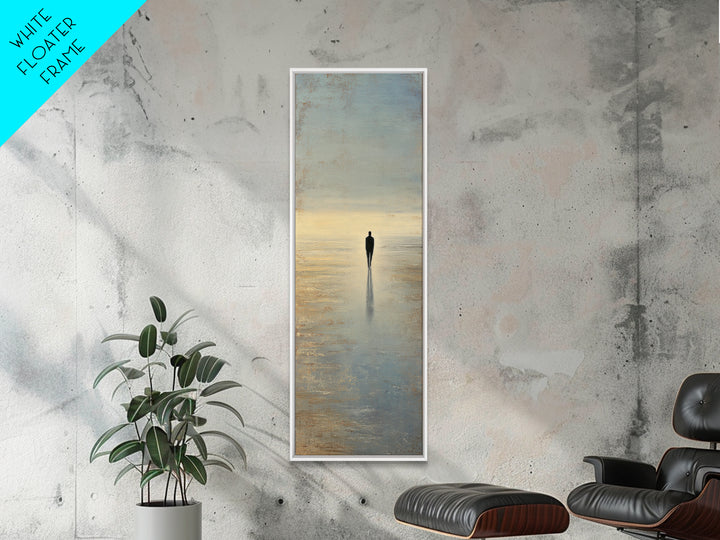 Runner Silhouette Breaking Through Morning Mist Canvas Print, Fitness Studio Art, Anatomy Poster, Gym Decor, Fine Art, Motion, FSA-1x3-13