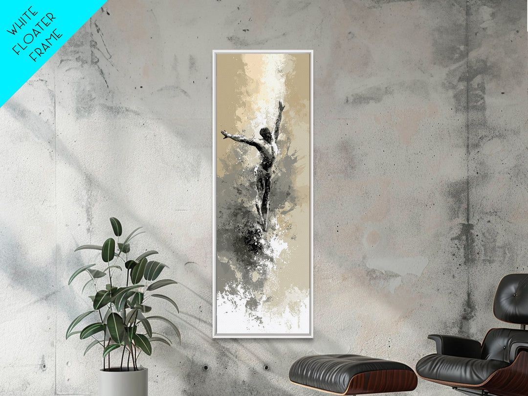 Sprinter Start Position Canvas Print, Fitness Studio Art, Yoga Wall Art, Gym Decor, Fine Art, Motion, Dance Studio Decor, FSA-1x3-26