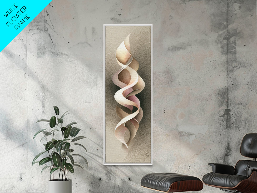 Gymnast Ribbon Forming a Spiral Composition Canvas Print, Fitness Studio Art, Pelvic Floor Art, Gym Decor, Fine Art, Motion, FSA-1x3-35