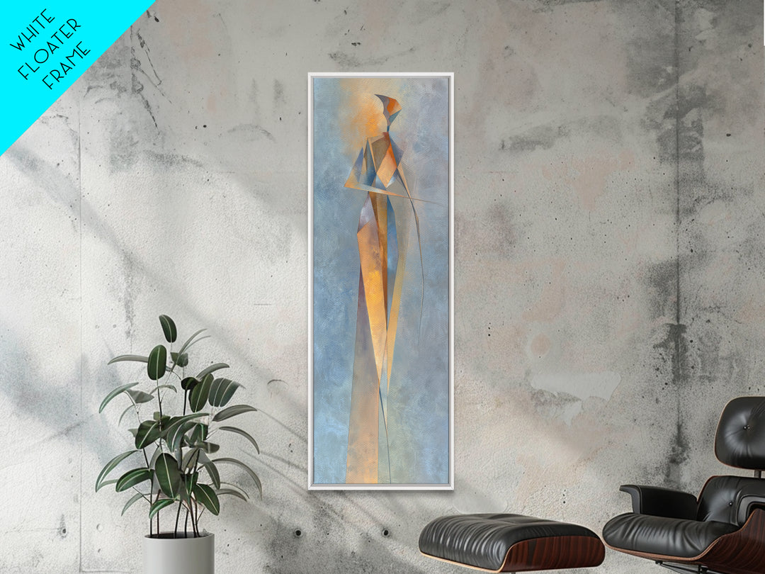 Abstract Human Figure Canvas Print, Fitness Studio Art, Gym Wall Decor, Gym Decor, Fine Art, Motion, Yoga Room Decor, FSA-1x3-38