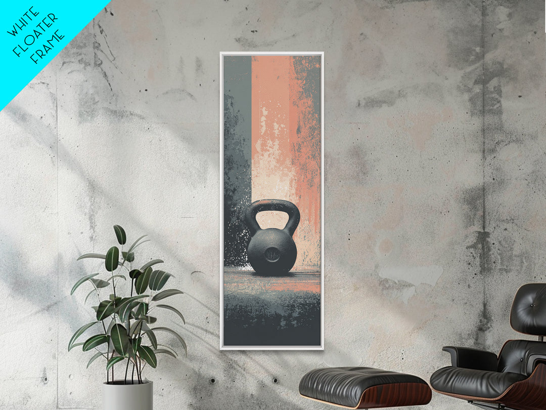 Kettlebell and Chalk Dust Canvas Print, Fitness Studio Art, Home Gym Sign, Gym Decor, Fine Art, Motion, Motivational Canvas, FSA-1x3-42