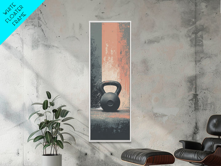Kettlebell and Chalk Dust Canvas Print, Fitness Studio Art, Home Gym Sign, Gym Decor, Fine Art, Motion, Motivational Canvas, FSA-1x3-42