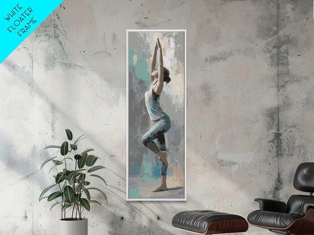 Yoga Warrior Pose Canvas Print, Fitness Studio Art, Wall Decor, Gym Decor, Fine Art, Motion, Contemporary Art, Wall Art, FSA-1x3-43