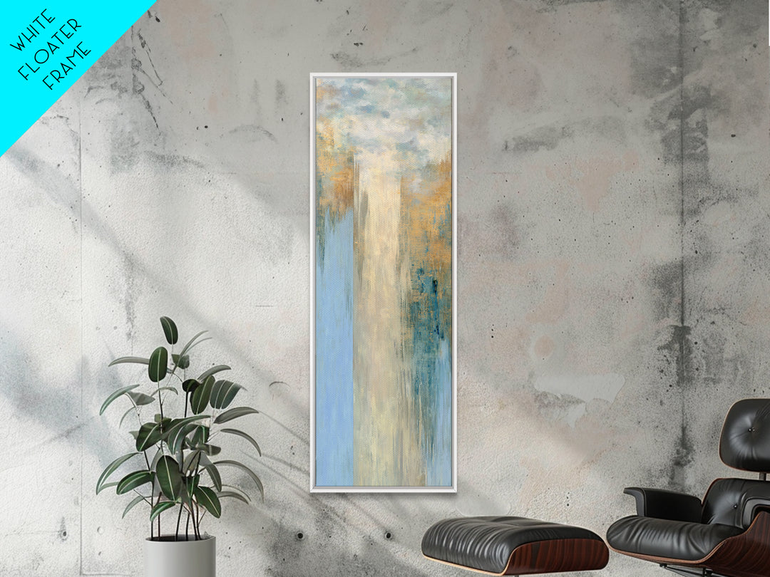 Abstract Heartbeat Line Through Color Fields Framed Canvas Print, Fitness Studio Art, Dancing Wall Art, Gym Decor, Abstract Art, FSA-1x3-53