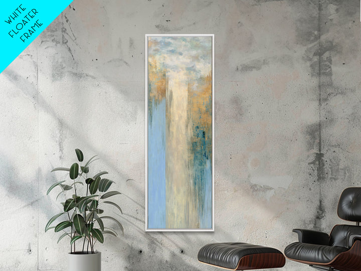 Abstract Heartbeat Line Through Color Fields Framed Canvas Print, Fitness Studio Art, Dancing Wall Art, Gym Decor, Abstract Art, FSA-1x3-53