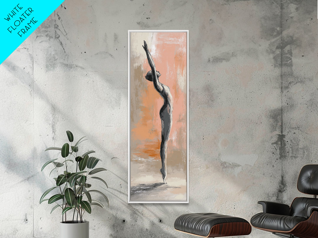 Yoga Warrior Pose Canvas Print, Fitness Studio Art, Minimalist Decor, Gym Decor, Fine Art, Motion, Modern Wall Decor, FSA-1x3-67