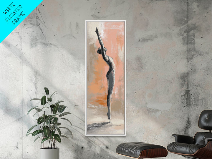 Yoga Warrior Pose Canvas Print, Fitness Studio Art, Minimalist Decor, Gym Decor, Fine Art, Motion, Modern Wall Decor, FSA-1x3-67