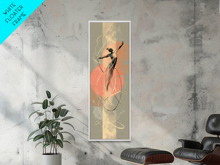 Jump Rope Movement Captured as Curved Lines Canvas Print, Fitness Studio Art, Minimalist Art Print, Gym Decor, Motion, FSA-1x3-70