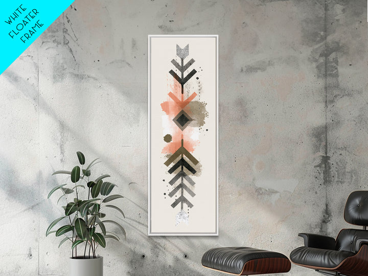 Minimal Motivational Symbol Using Arrows and Shapes Canvas Print, Fitness Studio Art, Fine Art Print, Gym Decor, Motion, FSA-1x3-73