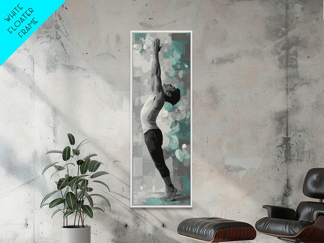 Sprinter Start Position Framed Canvas Print, Fitness Studio Art, Dancing Wall Art, Gym Decor, Fine Art, Motion, Gallery Decor, FSA-1x3-74