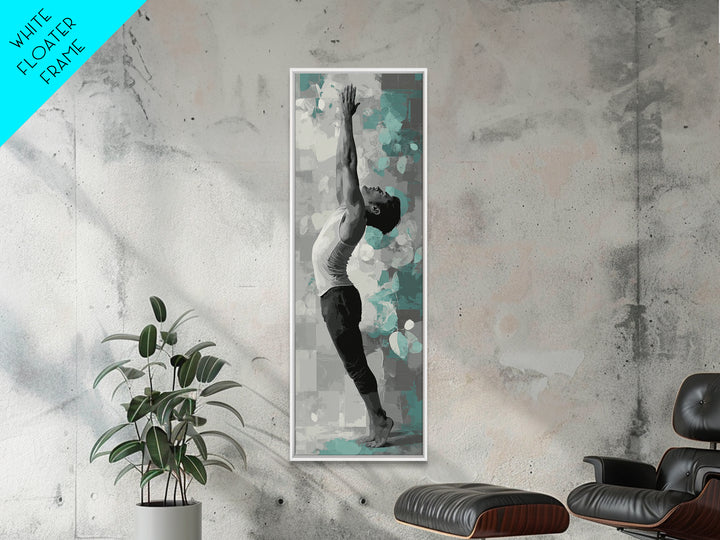 Sprinter Start Position Framed Canvas Print, Fitness Studio Art, Dancing Wall Art, Gym Decor, Fine Art, Motion, Gallery Decor, FSA-1x3-74