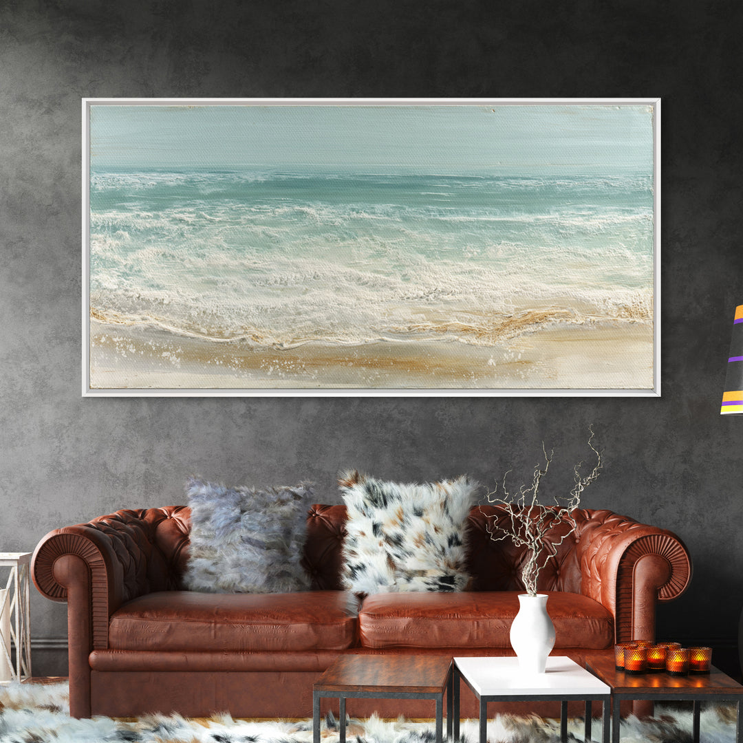 Tropical Trail Hike Landscape for Wellness Mood Framed Canvas Print, Fitness Studio Art, Boho Decor, Gym Decor, Motion, FSA-2x1-65