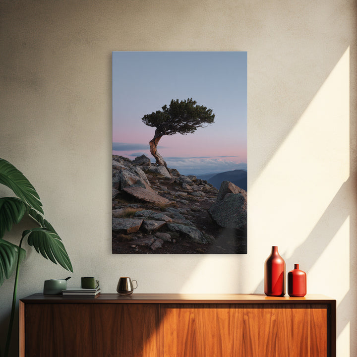 Mountain Trail Runner Framed Canvas Print, Fitness Studio Art, Gym Wall Art, Gym Decor, Fine Art, Motion, Luxury Decor, FSA-2x3-12