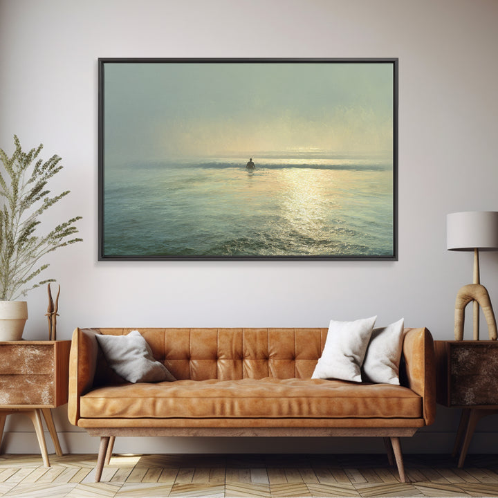 Swimmer Emerging Through Water Texture Canvas Print, Fitness Studio Art, Digital Art Print, Gym Decor, Abstract Art, Motion, FSA-3x2-94