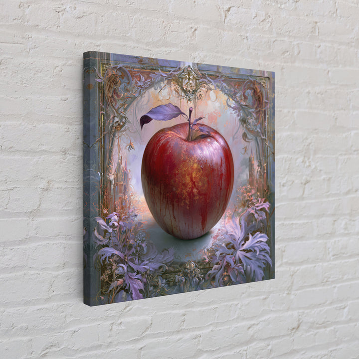 Enchanted Apple with Deep Red Shine Canvas Print, Fairy Tale Art, Art Print, Living Room Decor, Storybook, Nursery Art, FTA-1x1-20