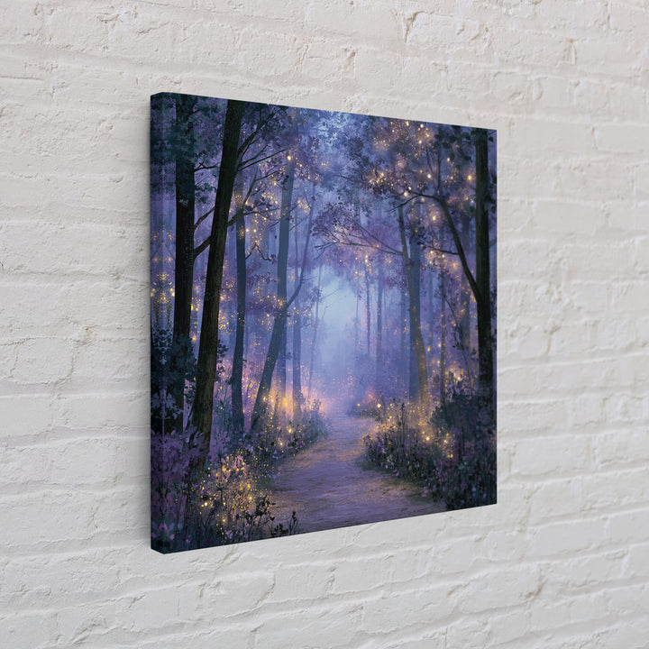 Enchanted Forest Path Glowing Canvas Print, Fairy Tale Art, Room Decor, Living Room Decor, Fine Art, Storybook, Original Art, FTA-1x1-49