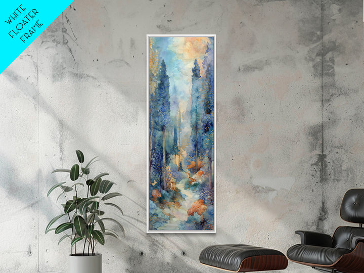 Princess Silhouette with Moonlit Garden Flowers Canvas Print, Fairy Tale Art, Home Decor, Living Room Decor, Storybook, FTA-1x3-16