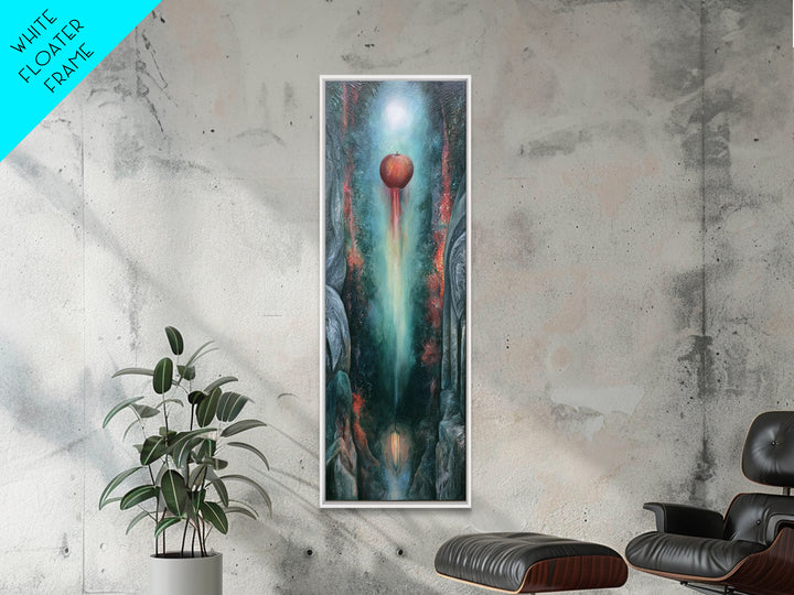 Enchanted Apple with Deep Red Shine Canvas Print, Fairy Tale Art, Art Print, Living Room Decor, Storybook, Nursery Art, FTA-1x3-32