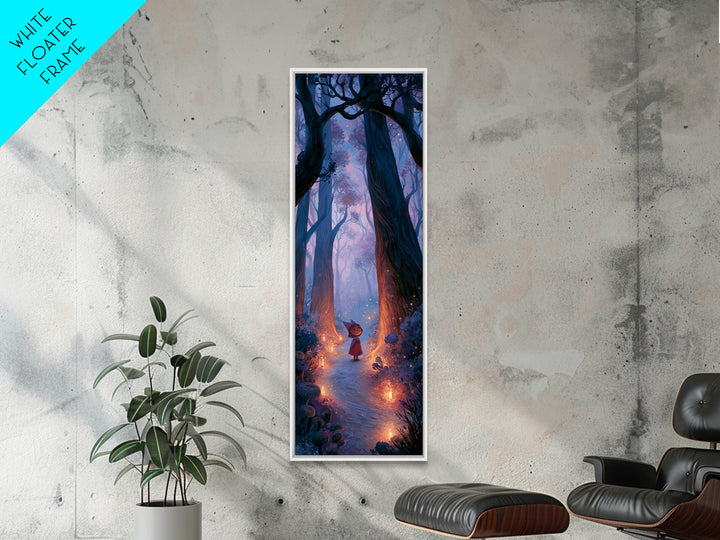 Enchanted Forest Path Glowing Canvas Print, Fairy Tale Art, Minimalist Decor, Living Room Decor, Oil Painting, Storybook, FTA-1x3-37