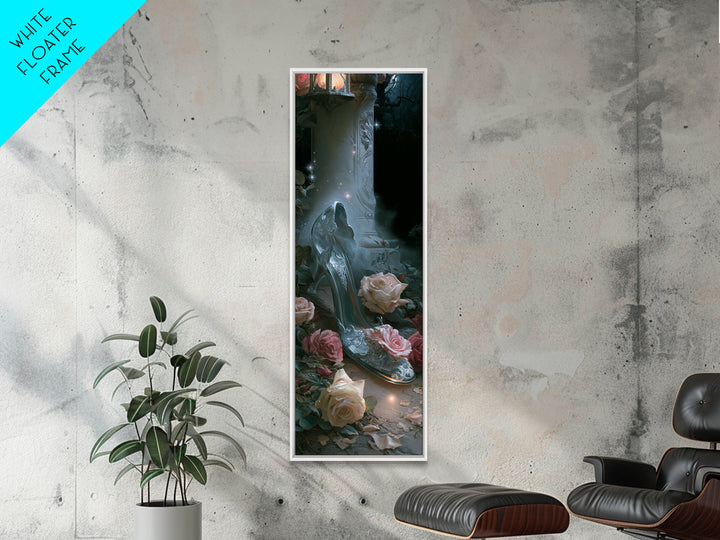 Glass Slipper Still Life Canvas Print, Fairy Tale Art, Neutral Decor, Living Room Decor, Fine Art, Storybook, Home Decor, FTA-1x3-42