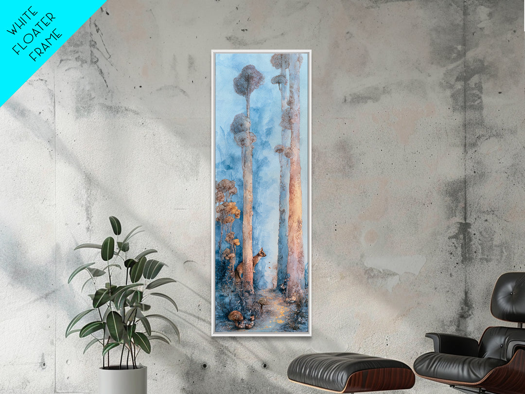Unicorn in a Moonlit Meadow Framed Canvas Print, Fairy Tale Art, Modern Decor, Living Room Decor, Fine Art, Storybook, FTA-1x3-46