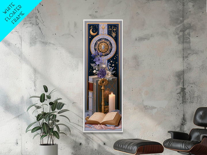 Golden Key and Enchanted Book Still Life Canvas Print, Fairy Tale Art, Printable Wall Art, Living Room Decor, Storybook, FTA-1x3-93