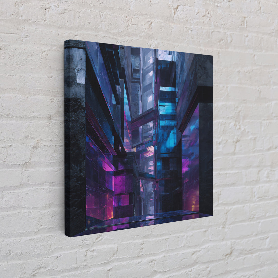 Ai Generated Mask Framed Canvas Print, Futuristic Art, Textured Painting, Living Room Decor, Oil Painting, Future, Abstract Art, FUT-1x1-40