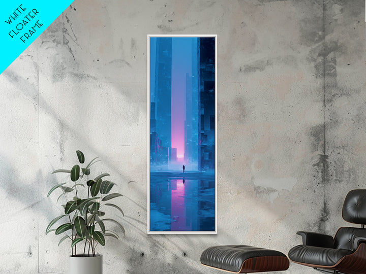Glowing Geometric Portal Canvas Print, Futuristic Art, Luxury Decor, Living Room Decor, Fine Art, Future, Canvas Wall Art, FUT-1x3-2