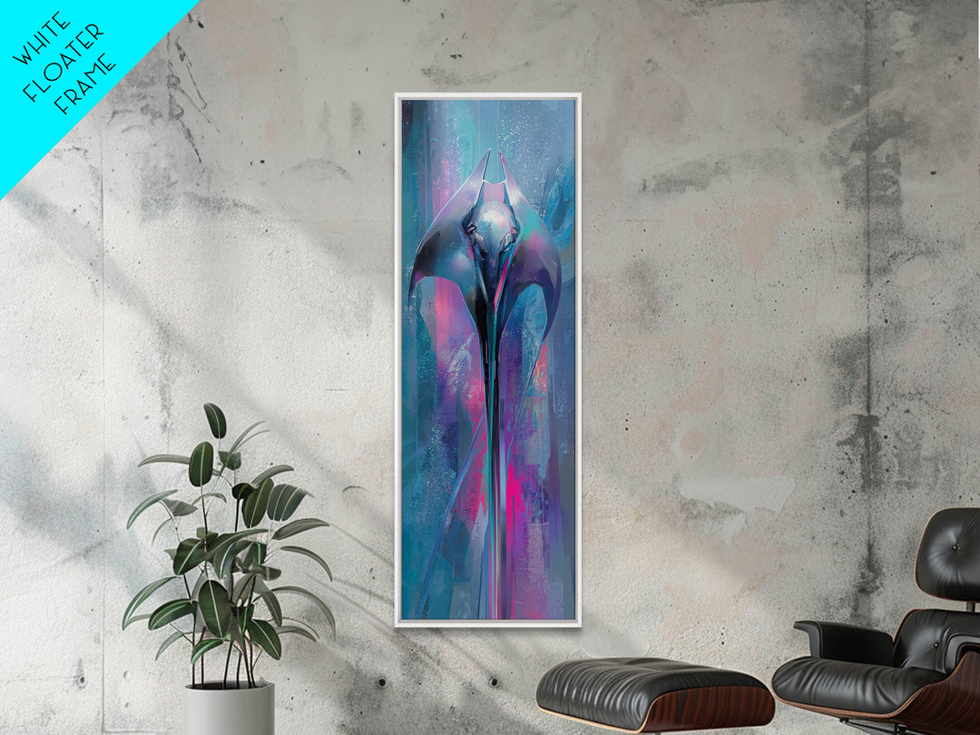 Future Ocean Lab Framed Canvas Print, Futuristic Art, Modern Wall Decor, Living Room Decor, Fine Art, Future, Home Decor, FUT-1x3-3