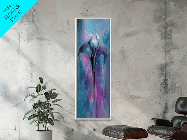 Future Ocean Lab Framed Canvas Print, Futuristic Art, Modern Wall Decor, Living Room Decor, Fine Art, Future, Home Decor, FUT-1x3-3