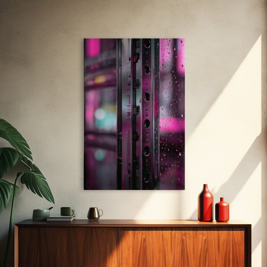 Smooth Titanium Shapes Canvas Print, Futuristic Art, Digital Art Print, Living Room Decor, Fine Art, Future, Luxury Decor, FUT-2x3-31