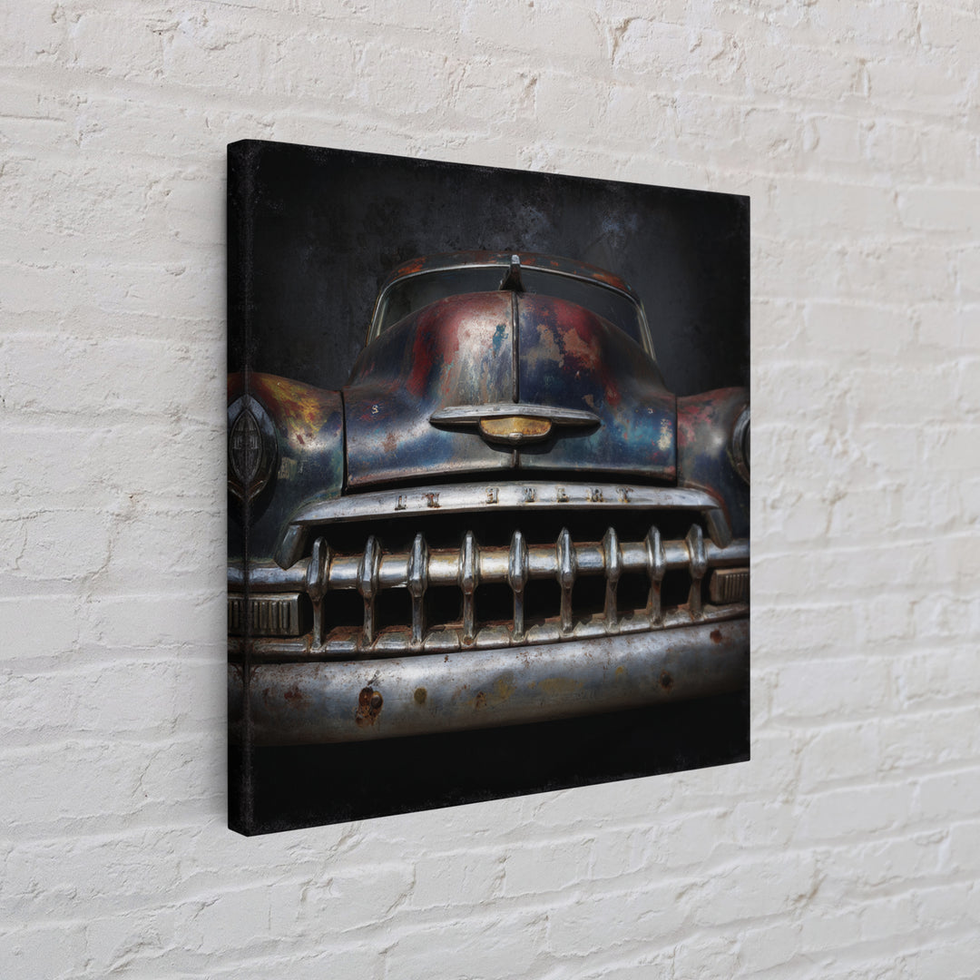 Classic Muscle Car Front Grill Canvas Print, Garage Art, Modern Decor, Garage Decor, Fine Art, Motor, Home Decor, Wall Decor, GAR-1x1-49