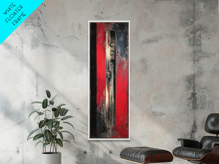 Black and Red Racing Stripe Abstraction Canvas Print, Garage Art, Wall Art, Garage Decor, Abstract Art, Motor, Fall Wall Art, GAR-1x3-48
